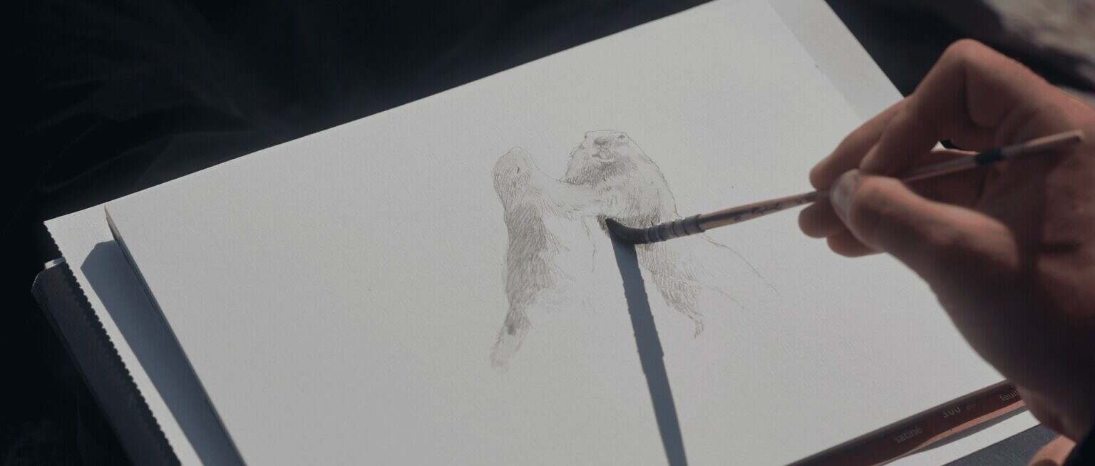 Photo 3 Les_aquarelles_de_terrain_empreintes_de_sensibilite_de_lillustratrice_Jessica_Cognard_00_29_10_SECRETS_SAUVAGES_EP09_CHAMONIX_01_29_10_00